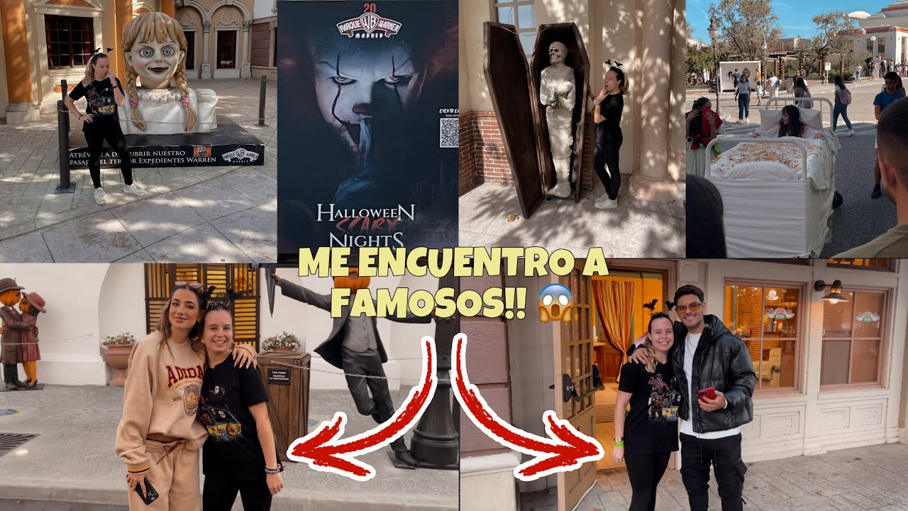 HALLOWEEN PARQUE WARNER 😱 *Me encontré a FAMOSOS* (vlog)