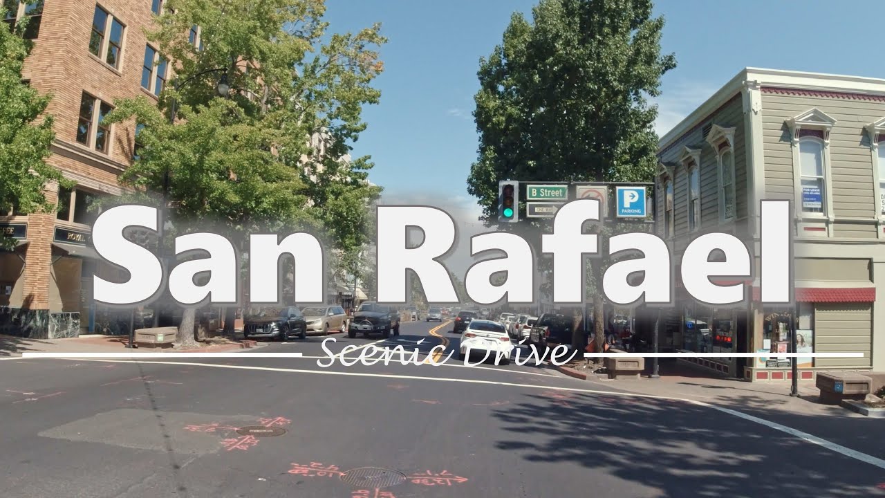 Driving in Downtown San Rafael, California - 4K60fps