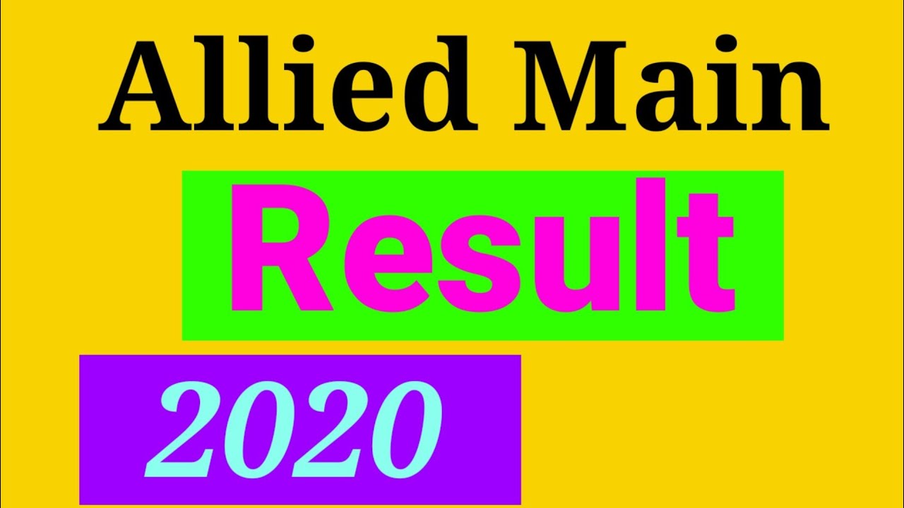 allied main result December 2020 #alliedmainresult2020