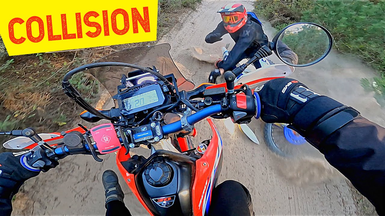 Nasty collision: Honda CRF300L Rally Tower and crash.