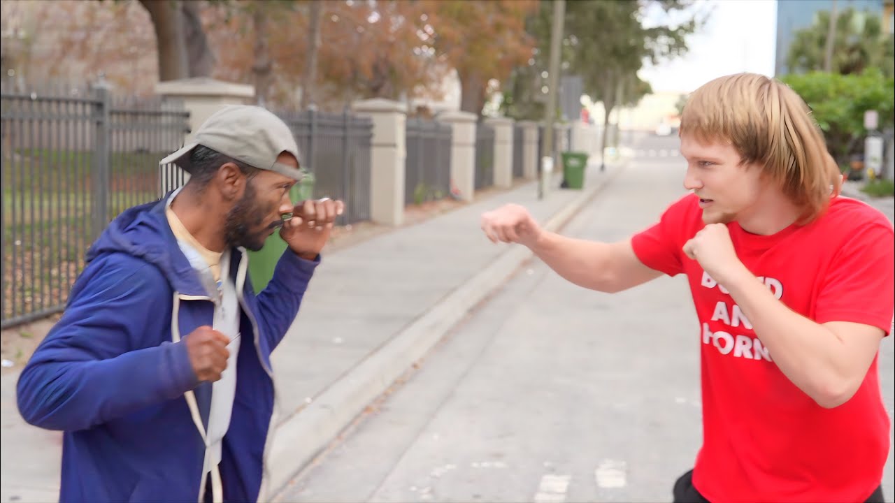 Boxing Strangers In The Hood