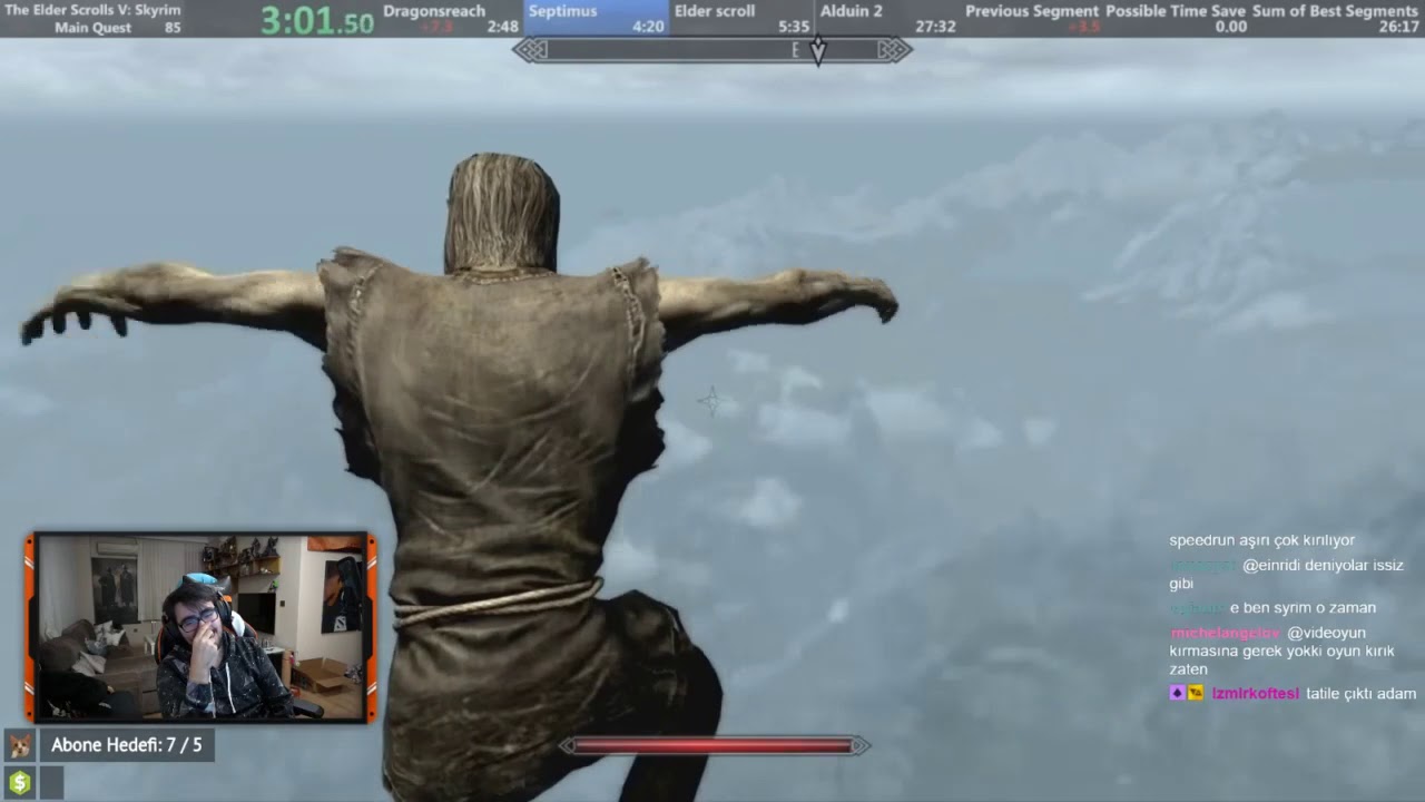 Videoyun-Skyrim(26:03) Speedrun İzliyor