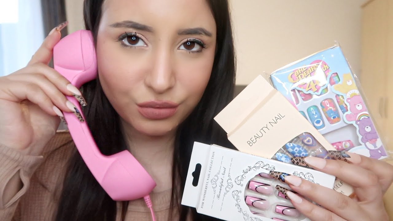 ASMR || موظفه فاشله بصالون الاظافر 😂💕 تمثيل دور مع صوت العلكه || #gumchewing