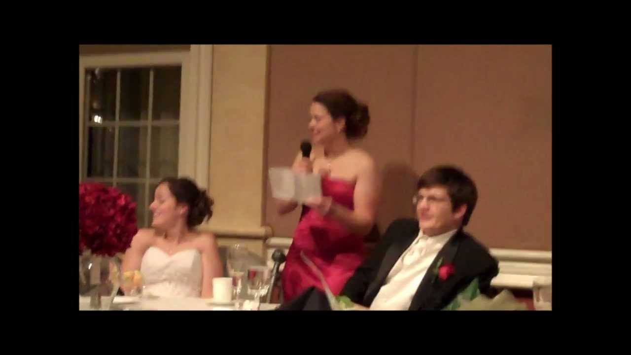 Funniest Maid of Honor Speech - Song EVER!!!! Soul Sister