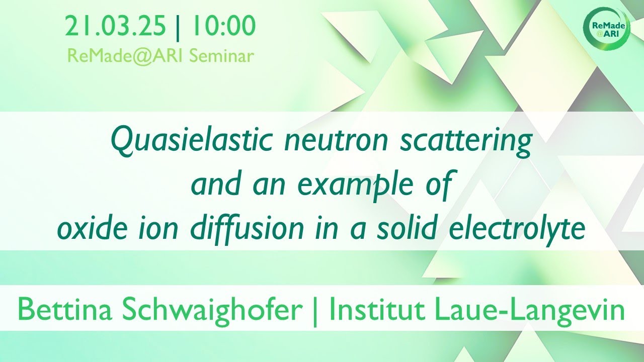 Quasielastic neutron scattering | An example of oxide ion diffusion in a solid electrolyte