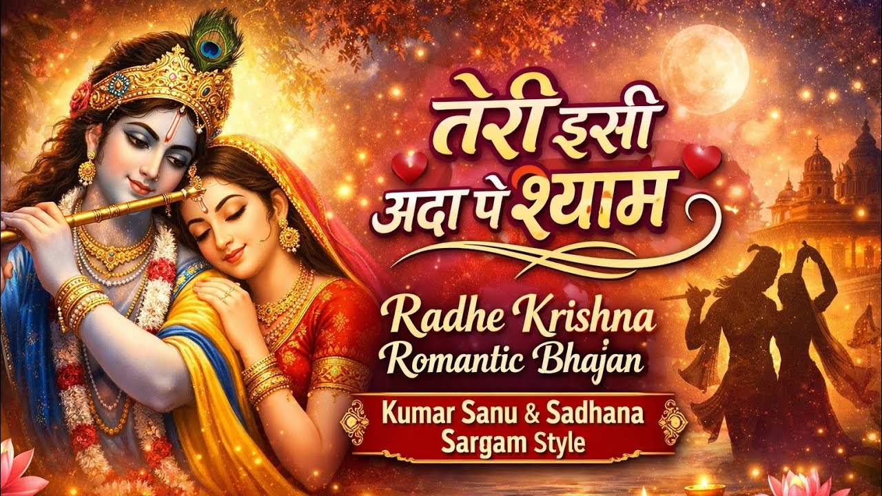 🌸 तेरी इसी अदा पे श्याम | Radhe Krishna Romantic Bhajan | Kumar Sanu & Sadhana Sargam Style 💖