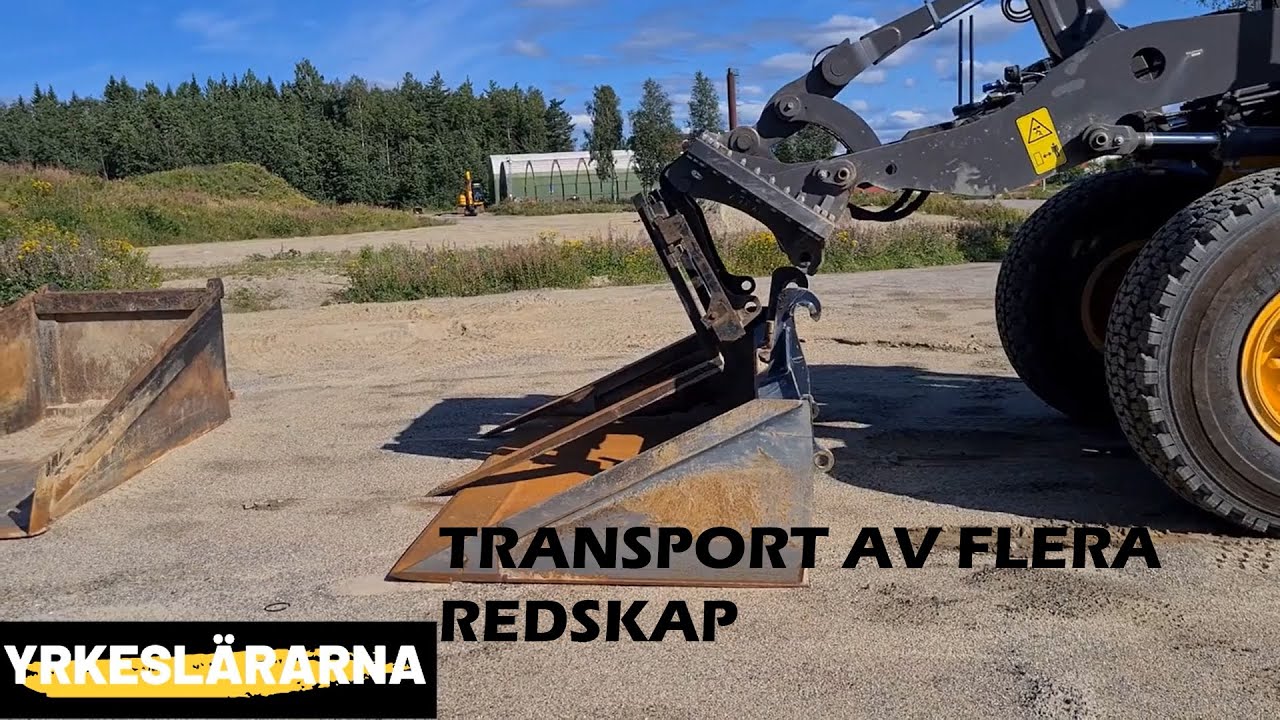 Hjullastare: Transport av flera redskap