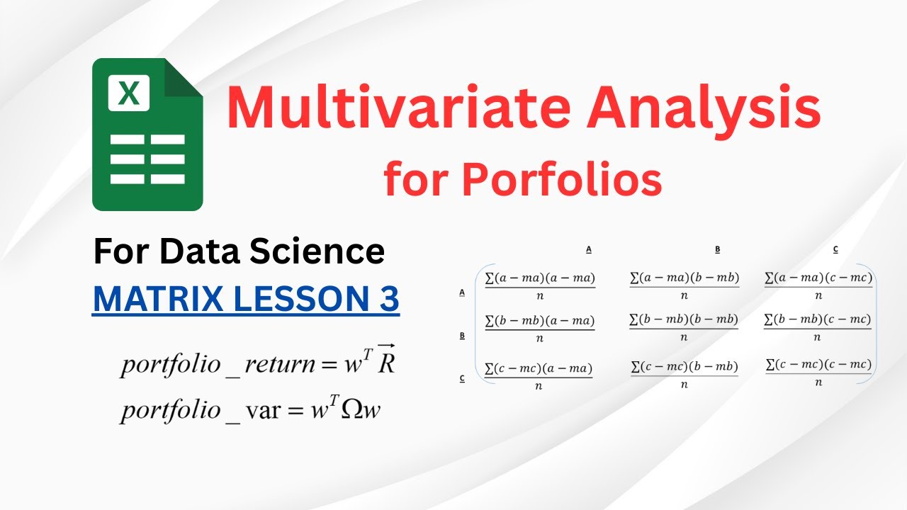 EXCEL Covariance Matrix & Portfolio Variance