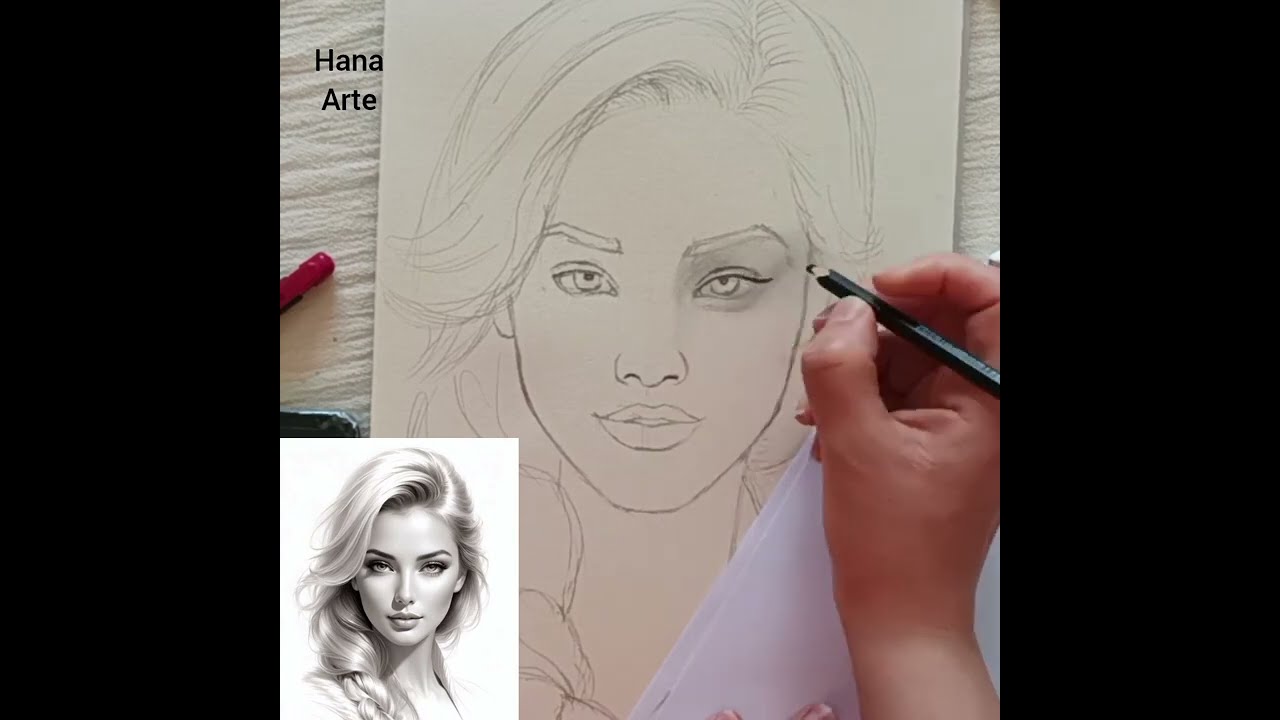 Viral Video 🔥| Blonde Woman Drawing Realistic Portrait in Minutes
