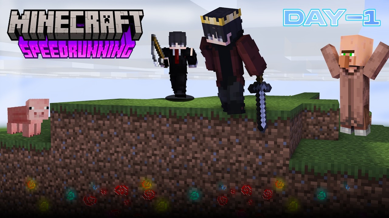 Continuing the Minecraft Speedrun DAY-2 LIVE 😈 Dekhte Hain Kitna Fast!#minecraft #speedrun