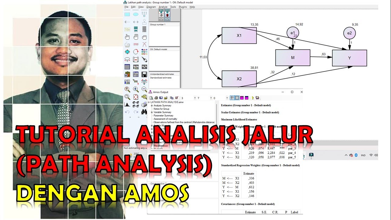 TUTORIAL MUDAH ANALISIS JALUR (PATH ANALYSIS) DENGAN MENGGUNAKAN  AMOS