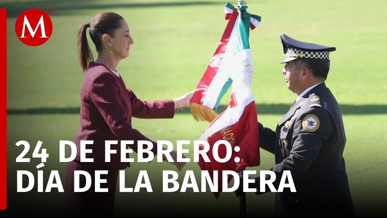 Claudia Sheinbaum encabeza ceremonia del Día de la Bandera en Campo Marte