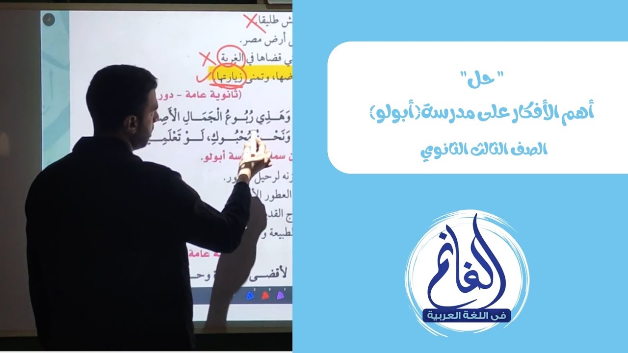 حل أهم الأفكار على أدب (مدرسة أبولو) | الصف الثالث الثانوي