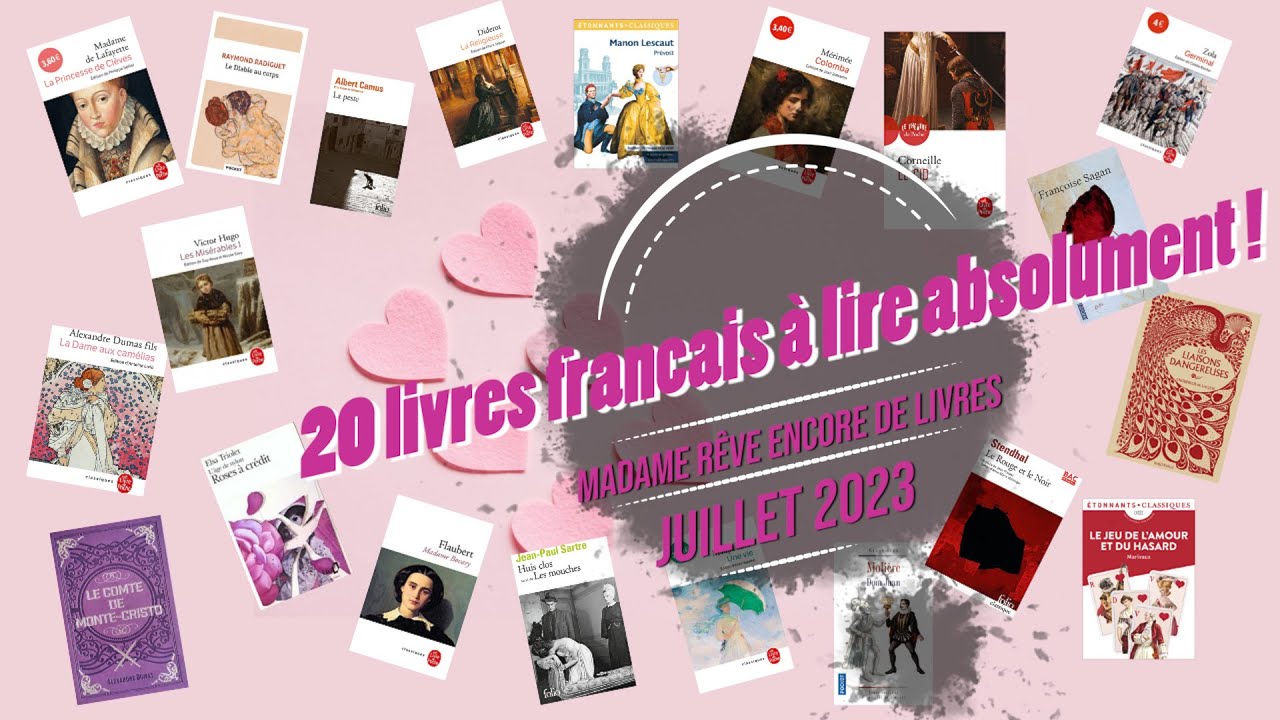 20 LIVRES FRANCAIS A LIRE ABSOLUMENT 