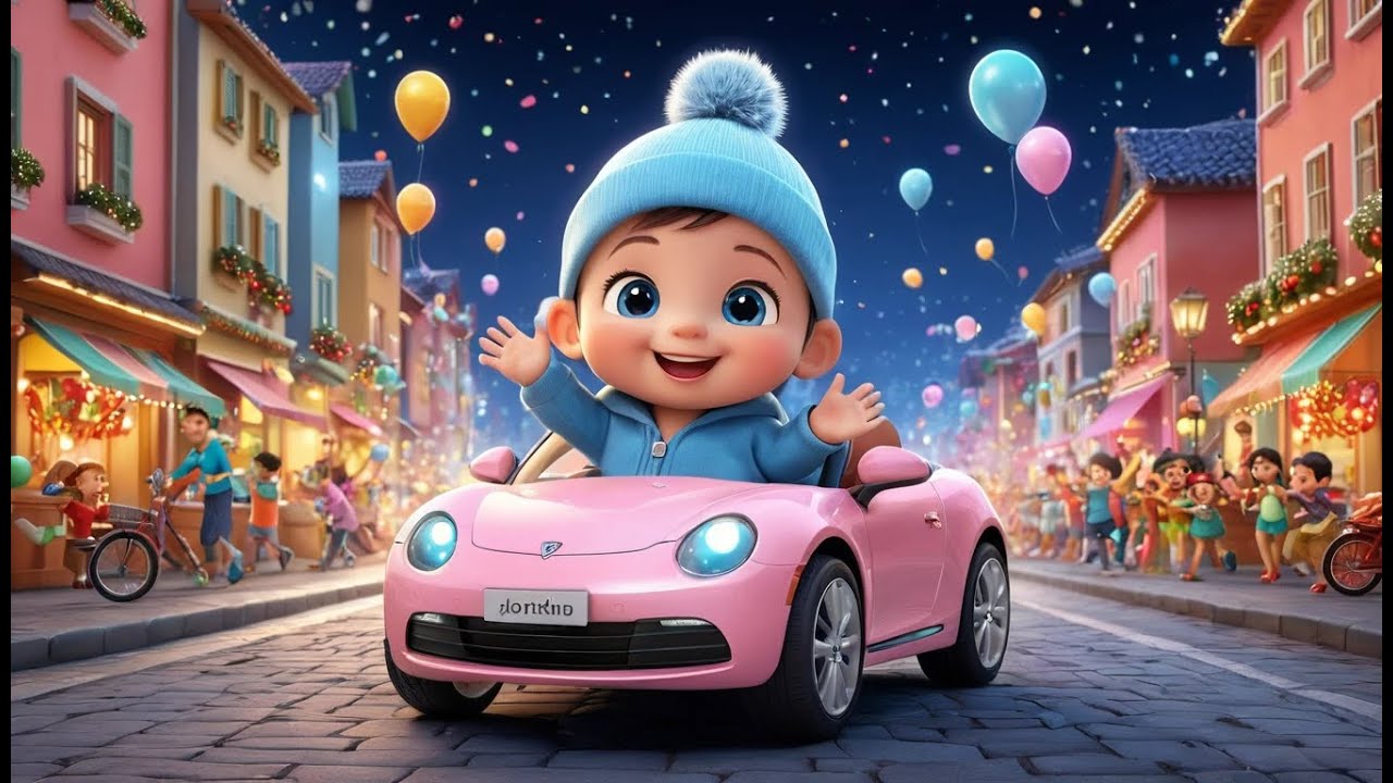 New Year Car Ride | Happy New Year Vehicle Song for Toddlers