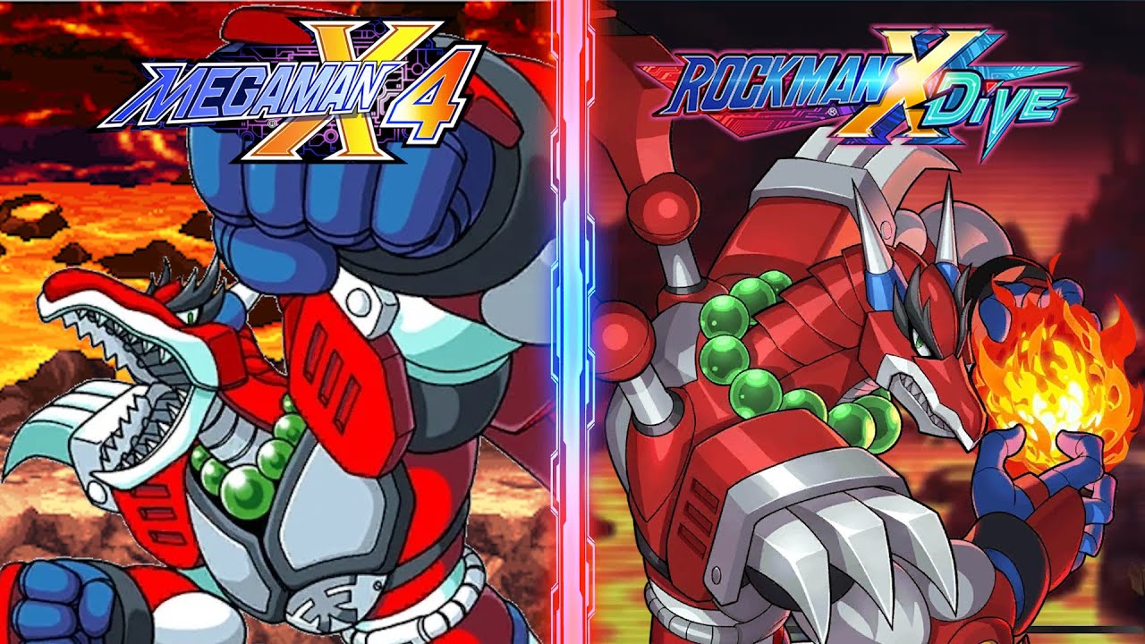 Magma Dragoon Boss Comparison - Mega Man X DiVE
