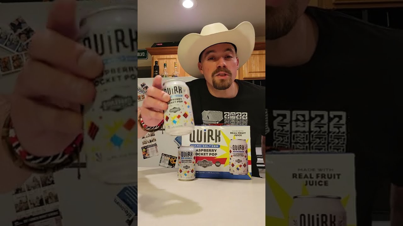 Quirk Raspberry Rocket Pop Hard Seltzer Review!
