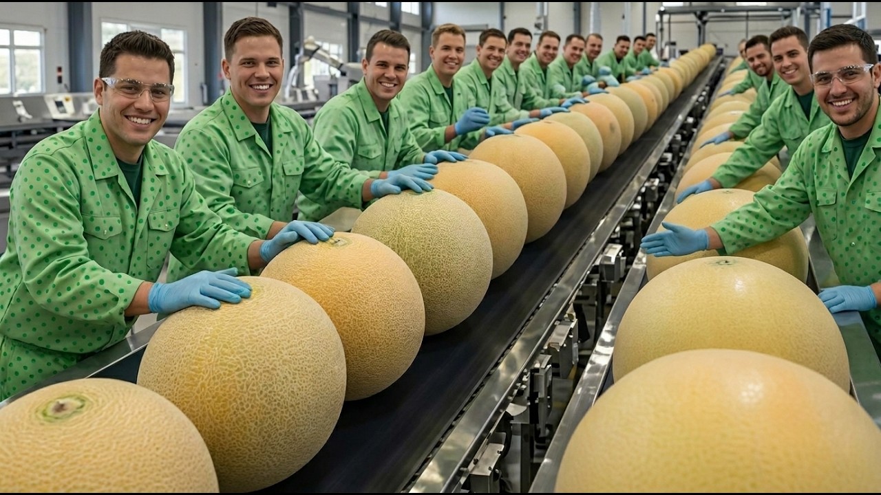 How Syrup Melons Are Made in Factories 🍈 – From Harvest to Syrup Production Process