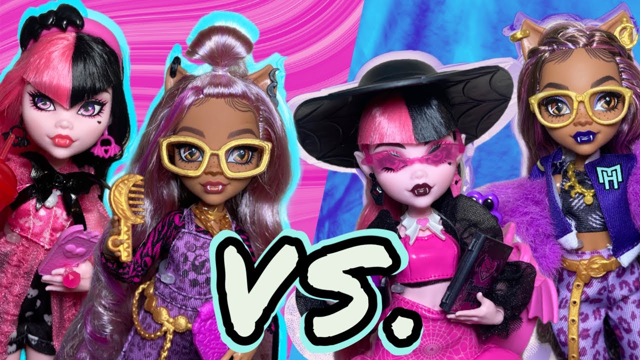 Monster High DRACULAURA & CLAWDEEN Doll Review! Core Classic VS. Core Refresh! + 1000 Sub. GIVEAWAY!