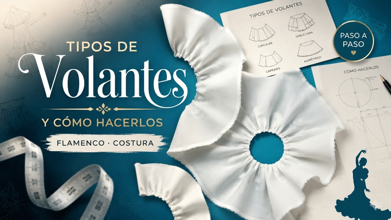 Tipos de volante y como hacerlos, flamenco, costura