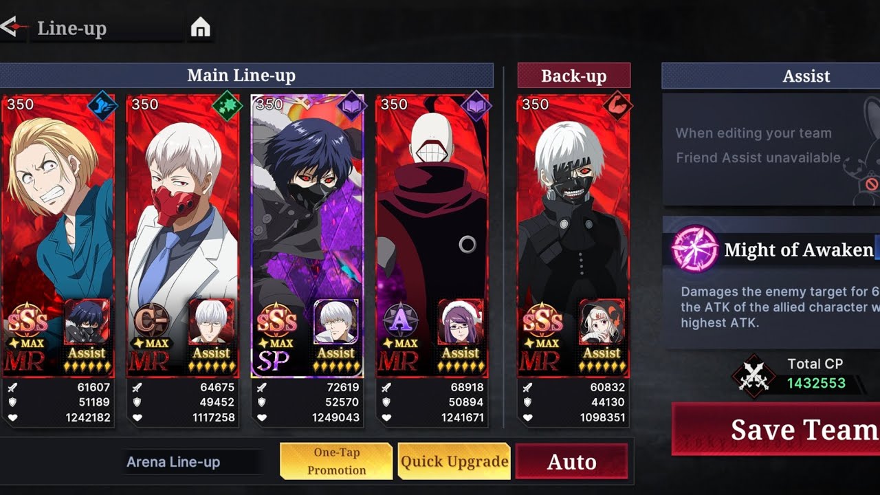 Test PVP RTA With 3 back up team Aogiri Tree | Tokyo Ghoul: Break the Chains