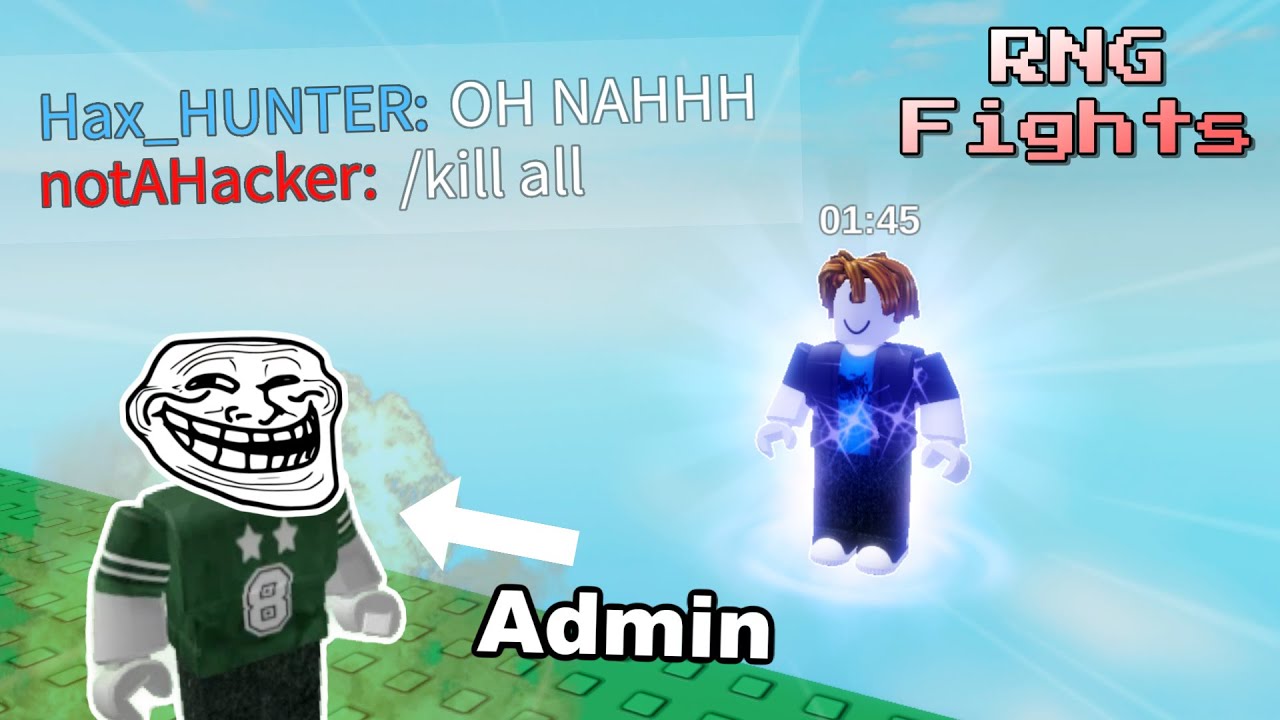 Бан и троллинг хакеров (бои Roblox RNG)