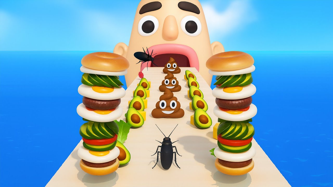 Sandwich Runner - SpeedRun All Levels Gameplay Walkthrough Android,ios New Update E10