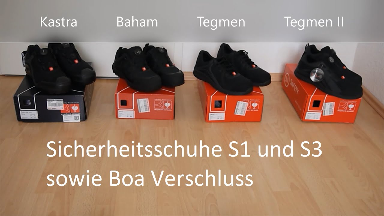 Vergleich Komfort Sicherheitsschuhe Engelbert Strauss Boa-Verschluss