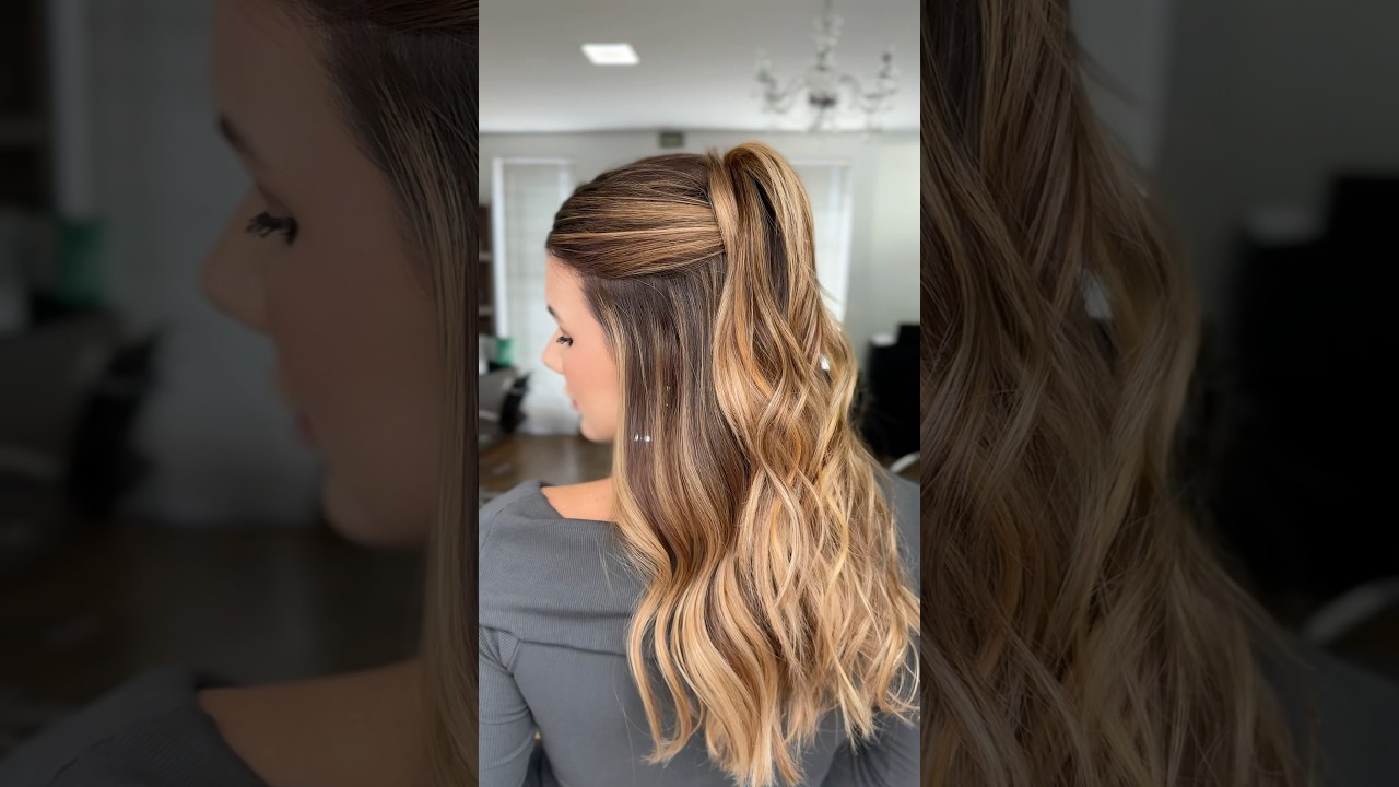 Penteado semi preso #penteados #penteadosrapidos #penteadosimples #penteadoparameninas #cabelo