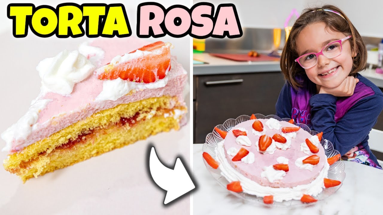 LA TORTA ROSA DI MATILDE: Ricetta con Panna e Fragole Fresca e Veloce