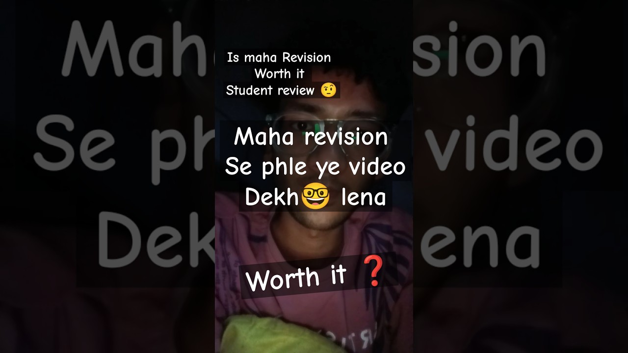 Is maha revision worth it❓ Watch this,#neet #mrsir #pw #mbbs #motivation, dream 45 questions