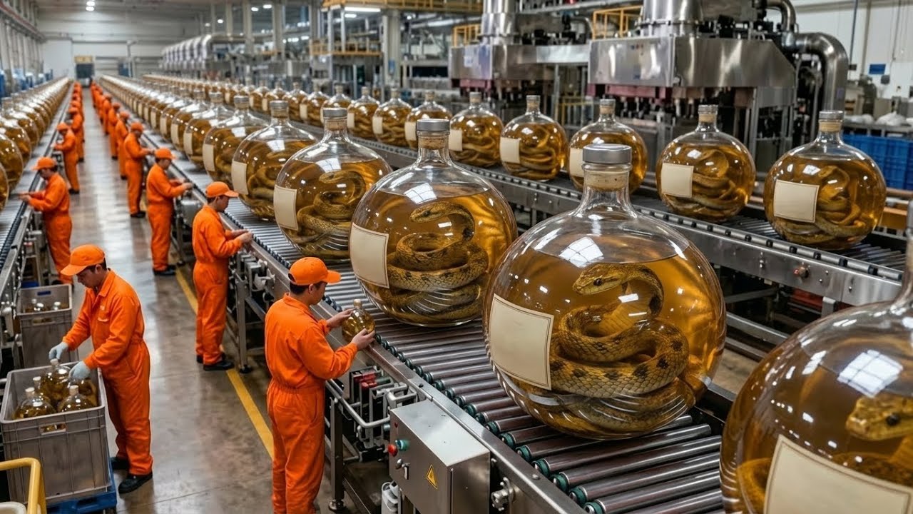 Inside the Snake Wine Factory &ndash; How Venomous Snakes Are Turned Into Luxury Liquor (Full Process)