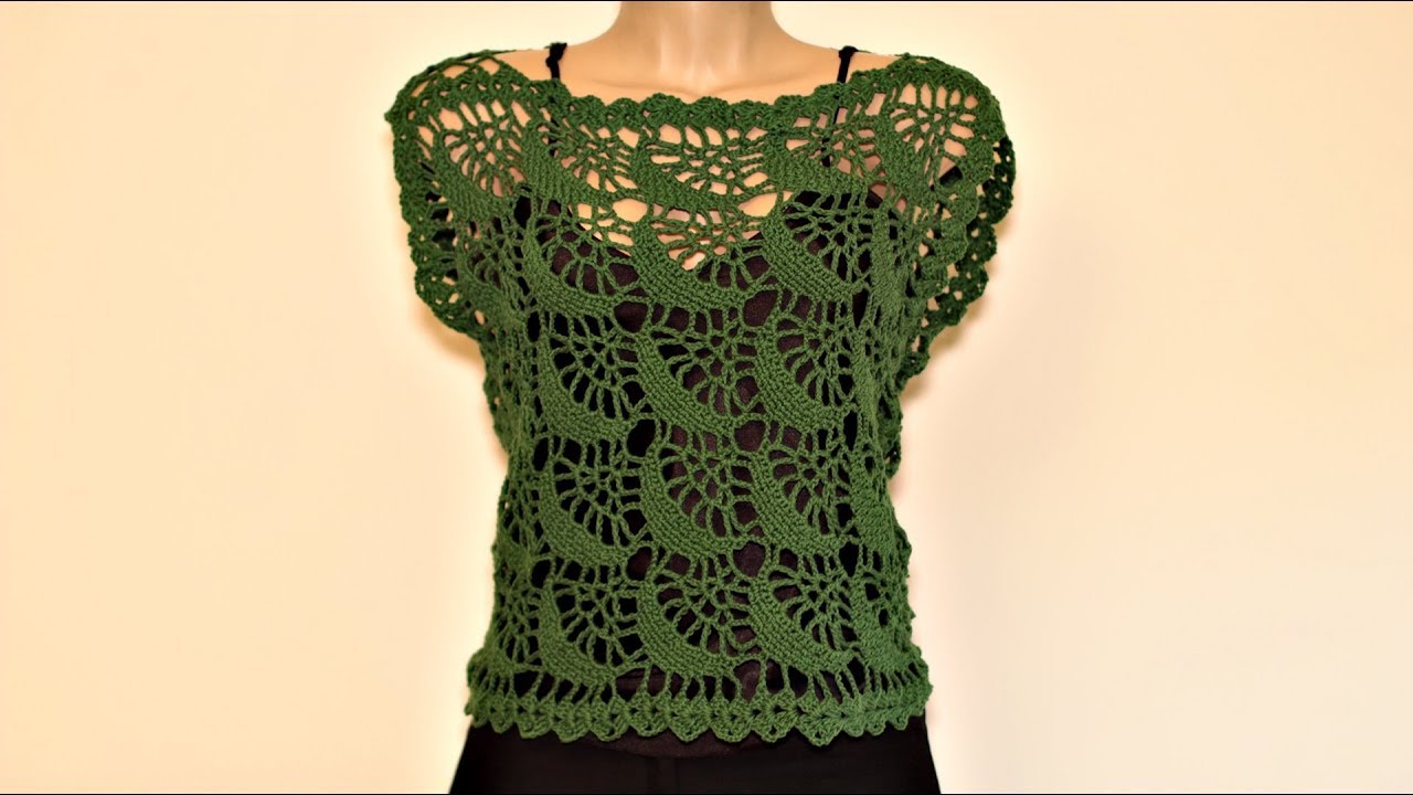 Blusa quadrada em crochê