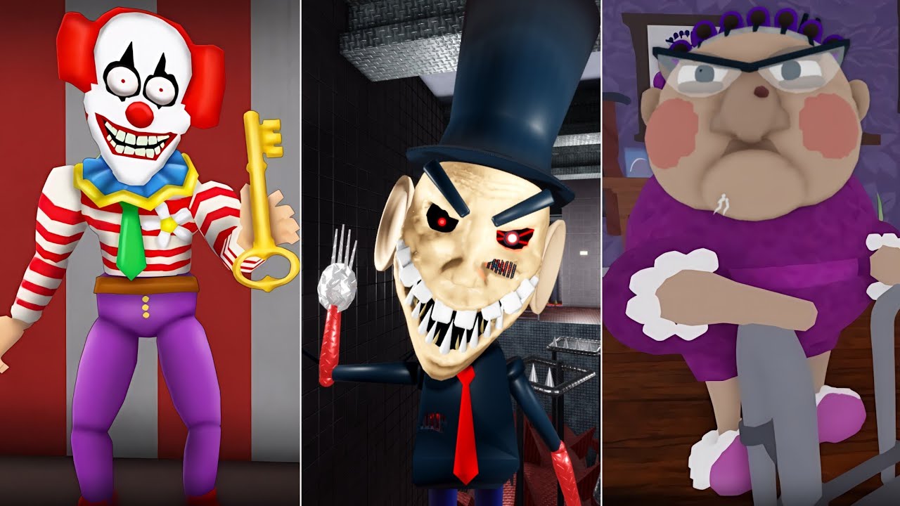 EPIC CHOPPER'S CARNIVAL BREAKOUT, SIR SCARY'S MANSION, ESCAPE GRANDMA'S HOUSE ROBLOX OBBY