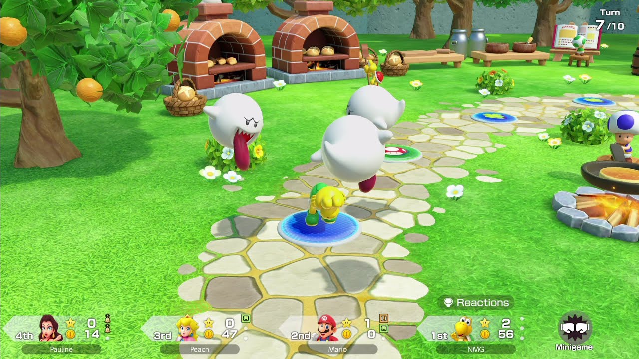Super Mario Party Jamboree Switch 2 #146 Mega Wiggler's Tree Party (Koopa, Mario, Peach, Pauline)