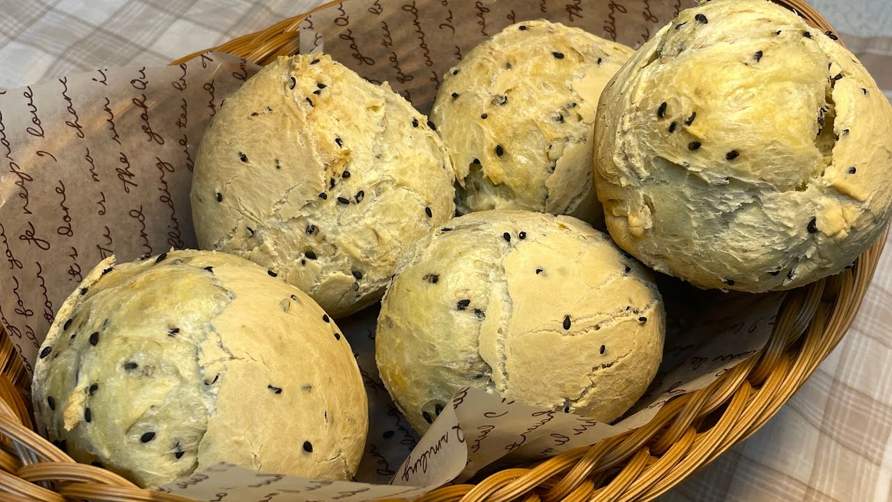 쫄~깃! 고소한 깨찰빵 만들기 Sesame Tapioca bread