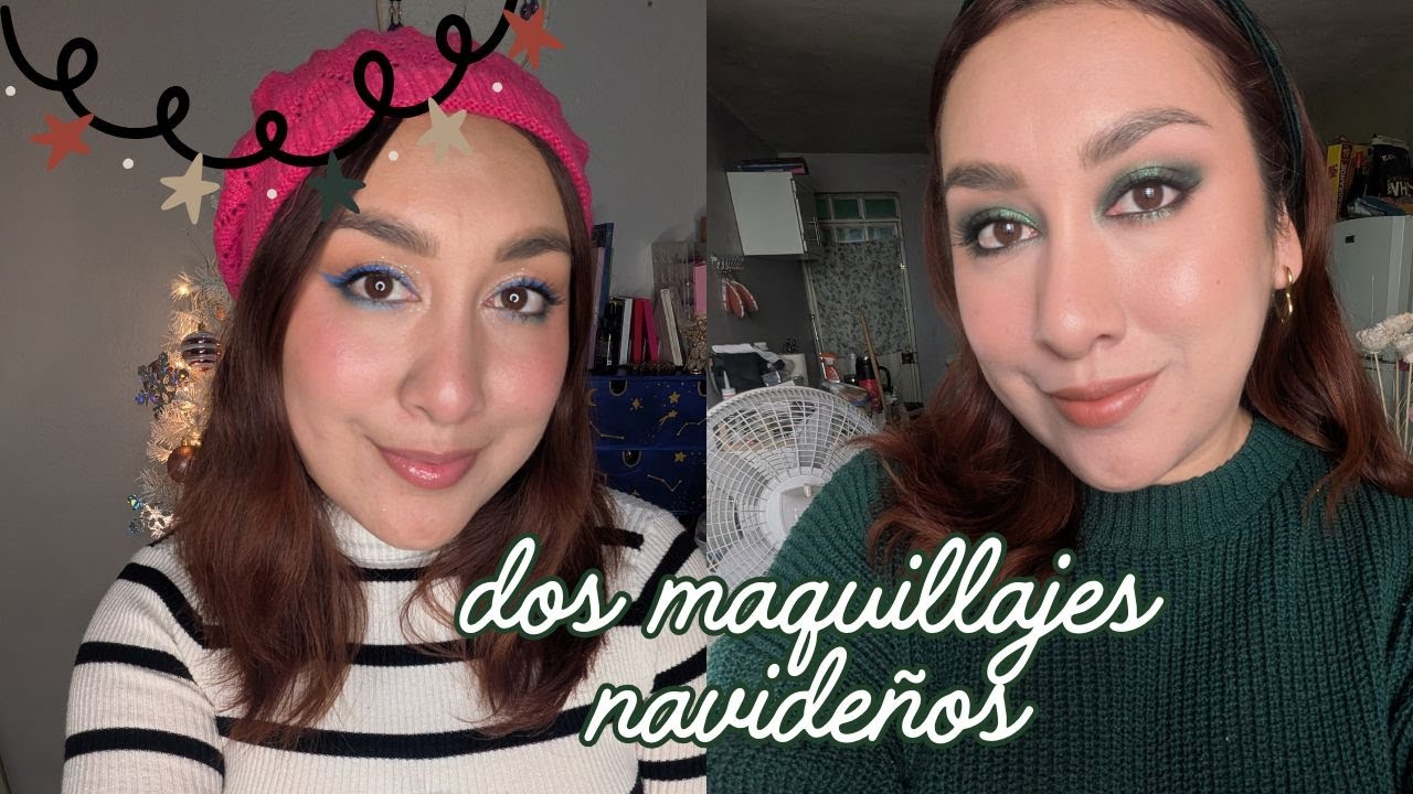 DOS MAQUILLAJES PARA NAVIDAD
