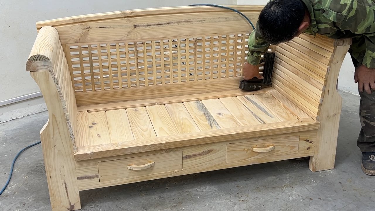 Skillful Wood Processing Skills - Design And Build A Sturdy Chair With Storage Drawers