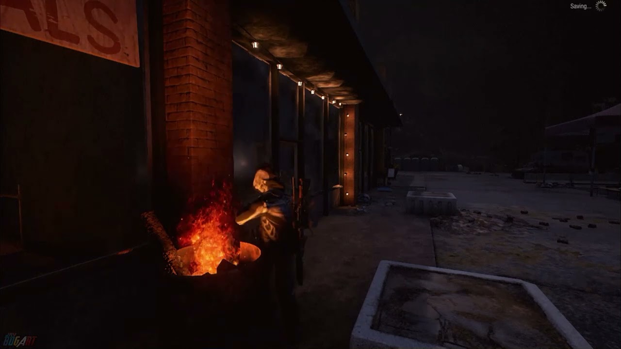 Warming Up in Middle of Cold Night Around Zombie Neighborhood
