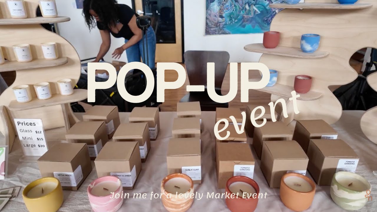 Pop-up Vlog series: Sip & Shop Event, Market Prep, and shopping bag reveal
