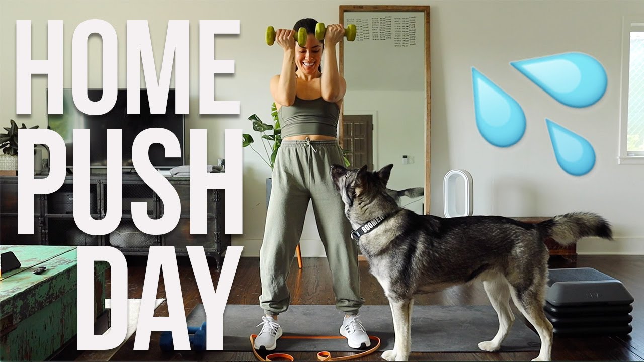 MY AT HOME WORKOUT ROUTINE TUESDAY: PUSH DAY (shoulders, chest, triceps) | Melissa Alatorre