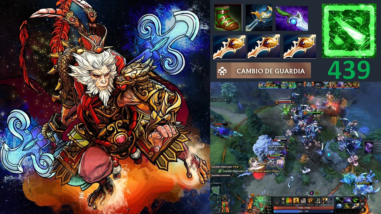 Monkey king Hard Carry/DOTA 2/Gameplay 439/Bajando Pepa 😝/Un Palaso y muerto/Locura de divines 🫢🤣🤗