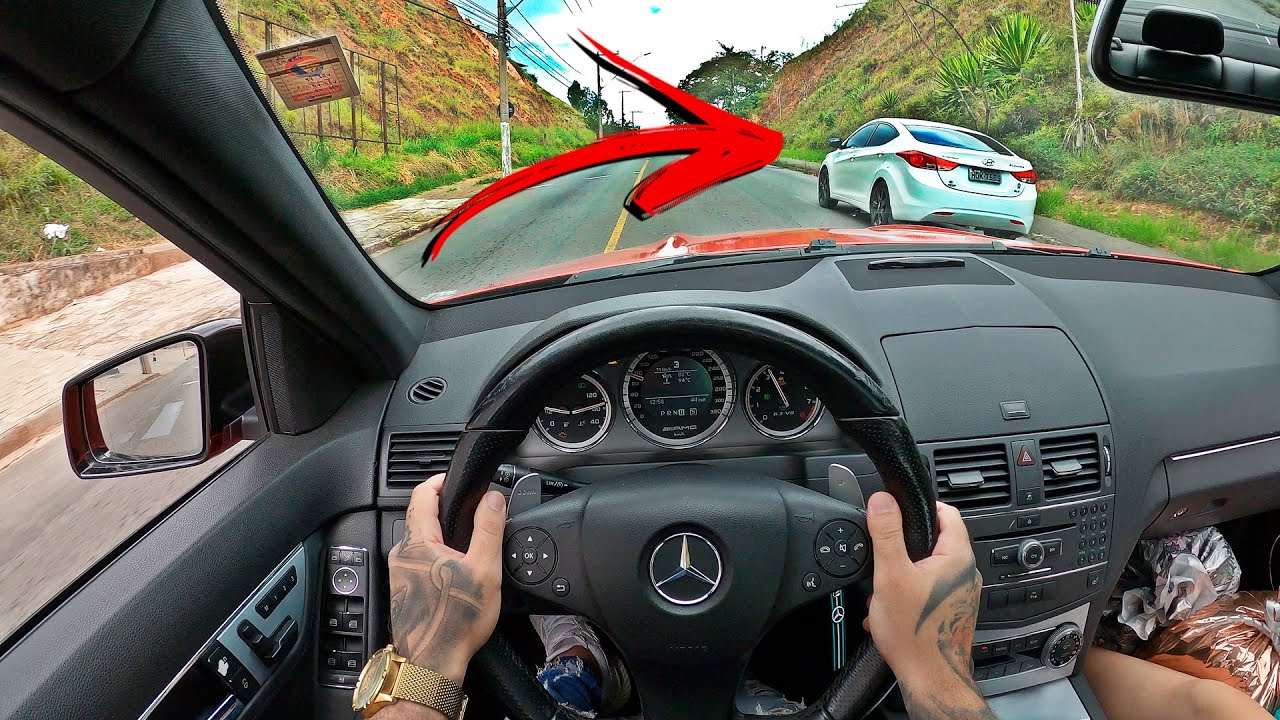 PRIMEIRO ROLE COM A MERCEDES C63 AMG NA RUA 😲