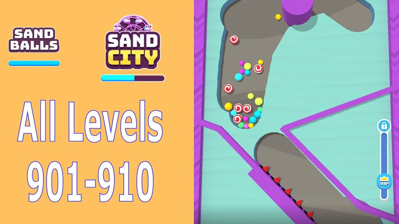 Sand Balls AL Levels 901 to 910 | SayGames | Sand City Snack Bar