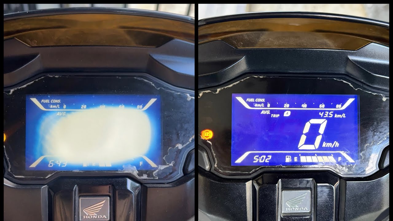 Honda Airblade 150 faded LCD screen (sunburn) | DIY fix