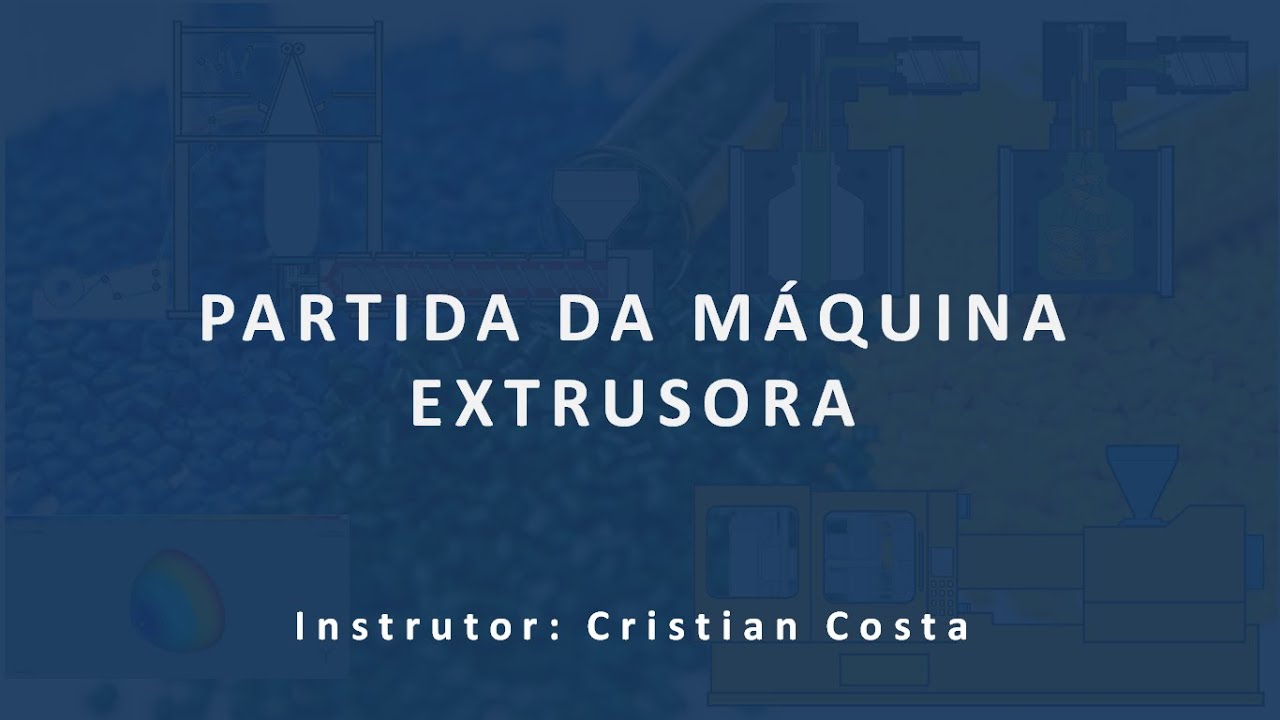 Partida máquina extrusora dupla rosca