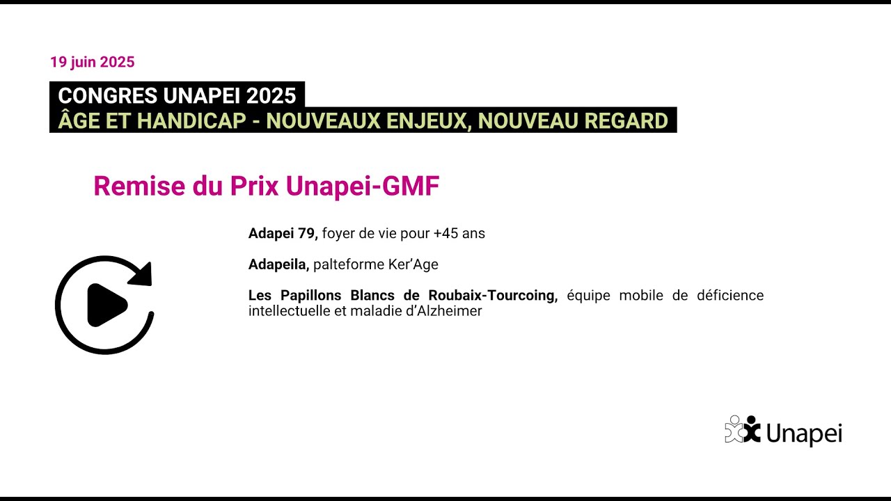 [Congrès 2025] Remise du Prix Unapei-GMF
