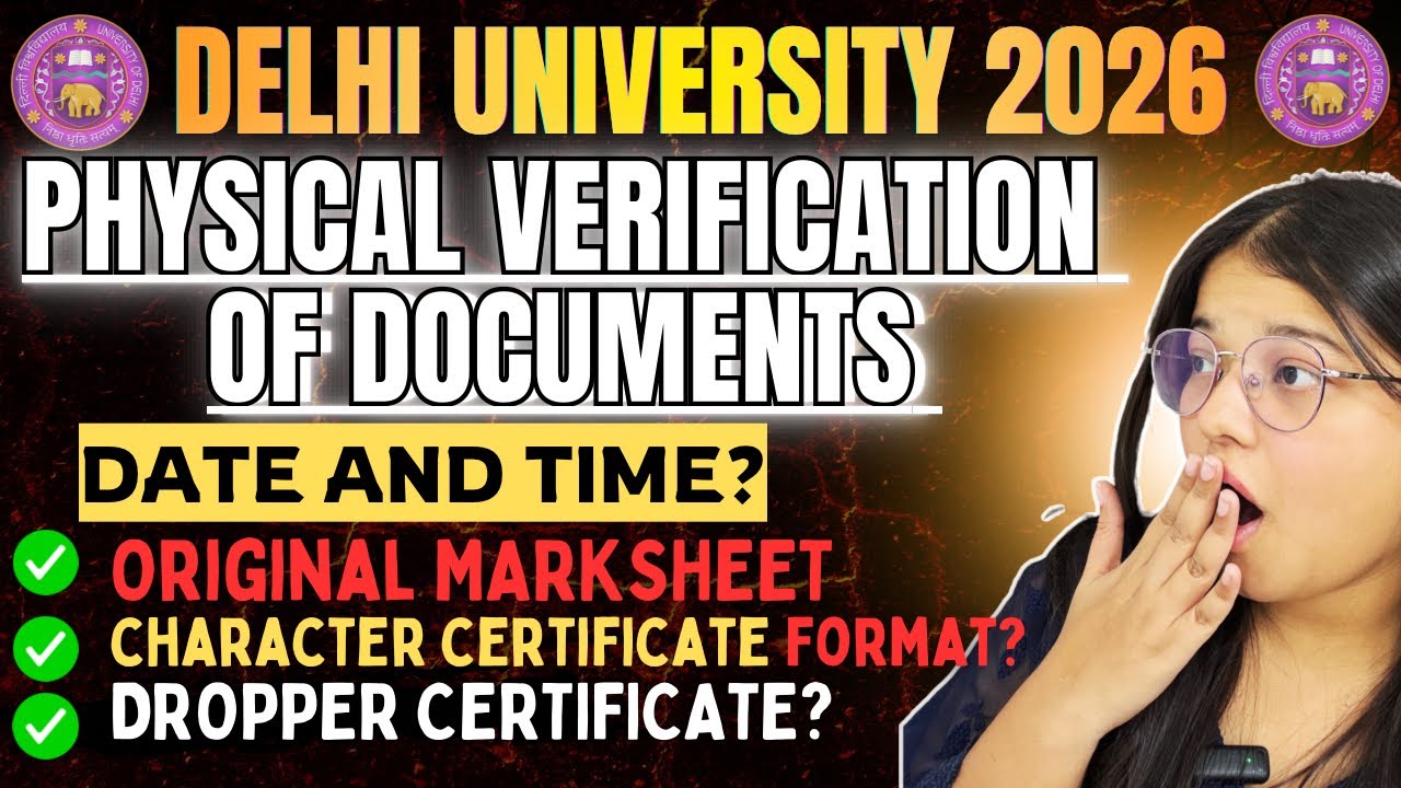 DU Document Physical Verification 2026 📄 Complete Process Explained | Originals, Photocopies & Tips