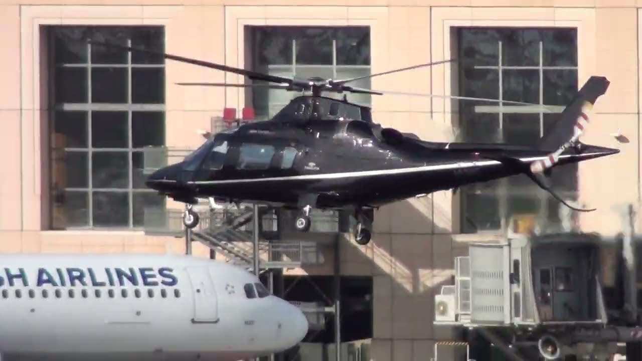 Private  Agusta A109 Power I-POWE Landing Malaga LEMG