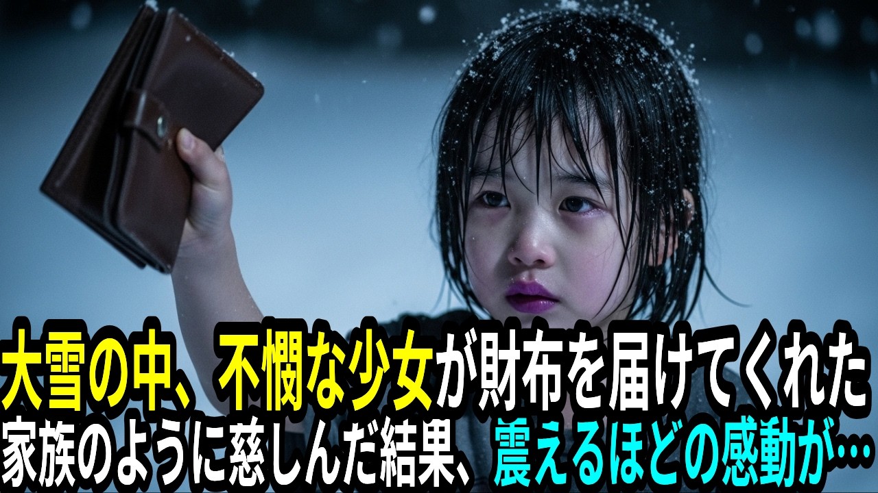 大雪の中、親に追い出され震える5歳の少女を救出 → 家に連れ帰りお風呂に入れた結果【感動的な話】